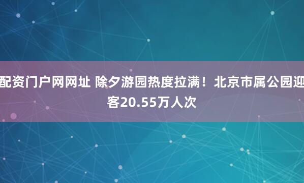 配资门户网网址 除夕游园热度拉满！北京市属公园迎客20.55万人次
